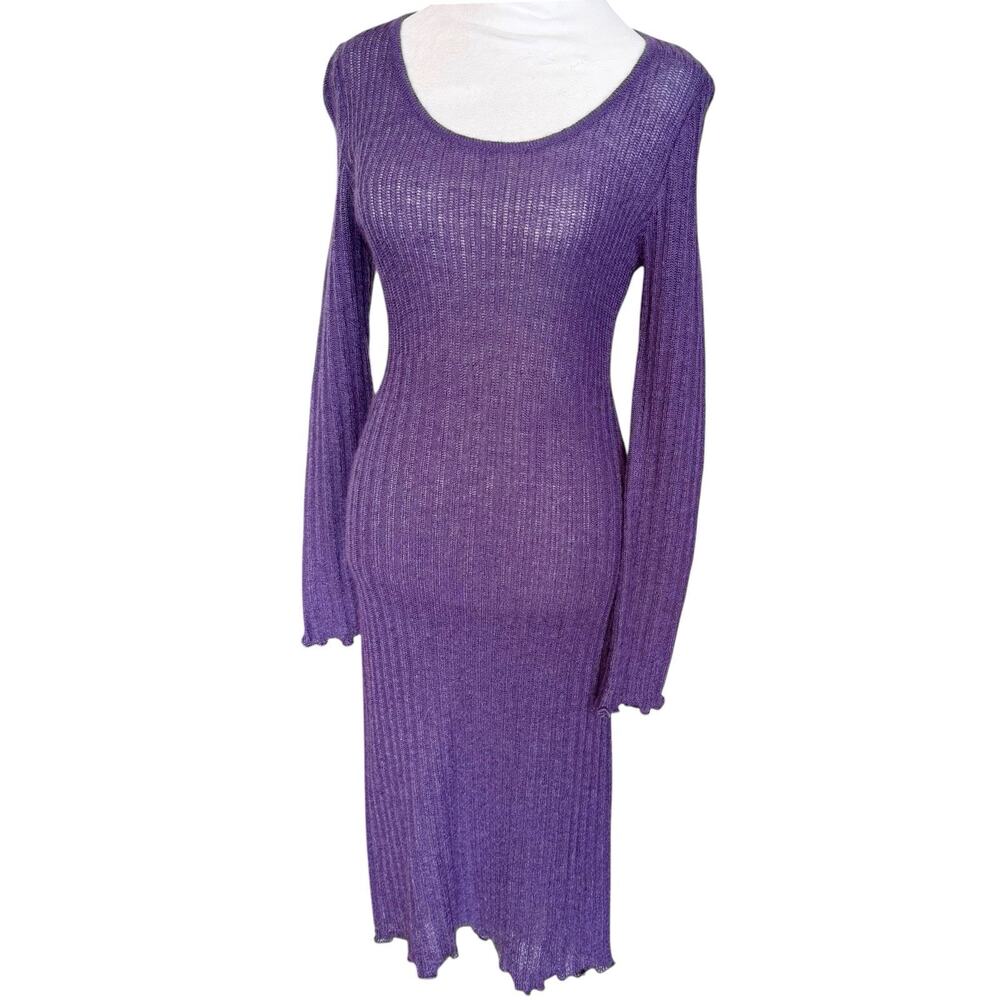 Vintage Missioni Neiman Marcus Purple Wool Cashmere Sweater Dress EU 40/ US 4